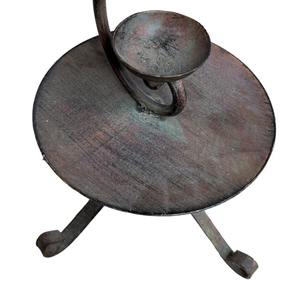 Antique Iron Shabby Victorian Parasol Candle Holder - Picture 5 of 12